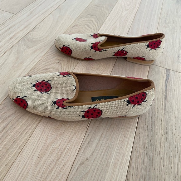 Zalo needlepoint ladybug loafers - Picture 2 of 3